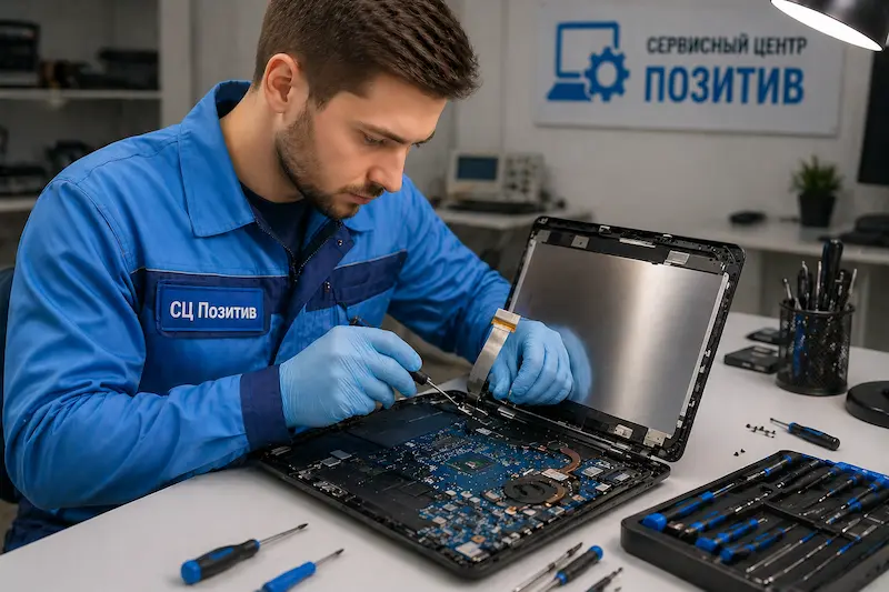 Ремонт шлейфа матрицы ноутбука в Казани