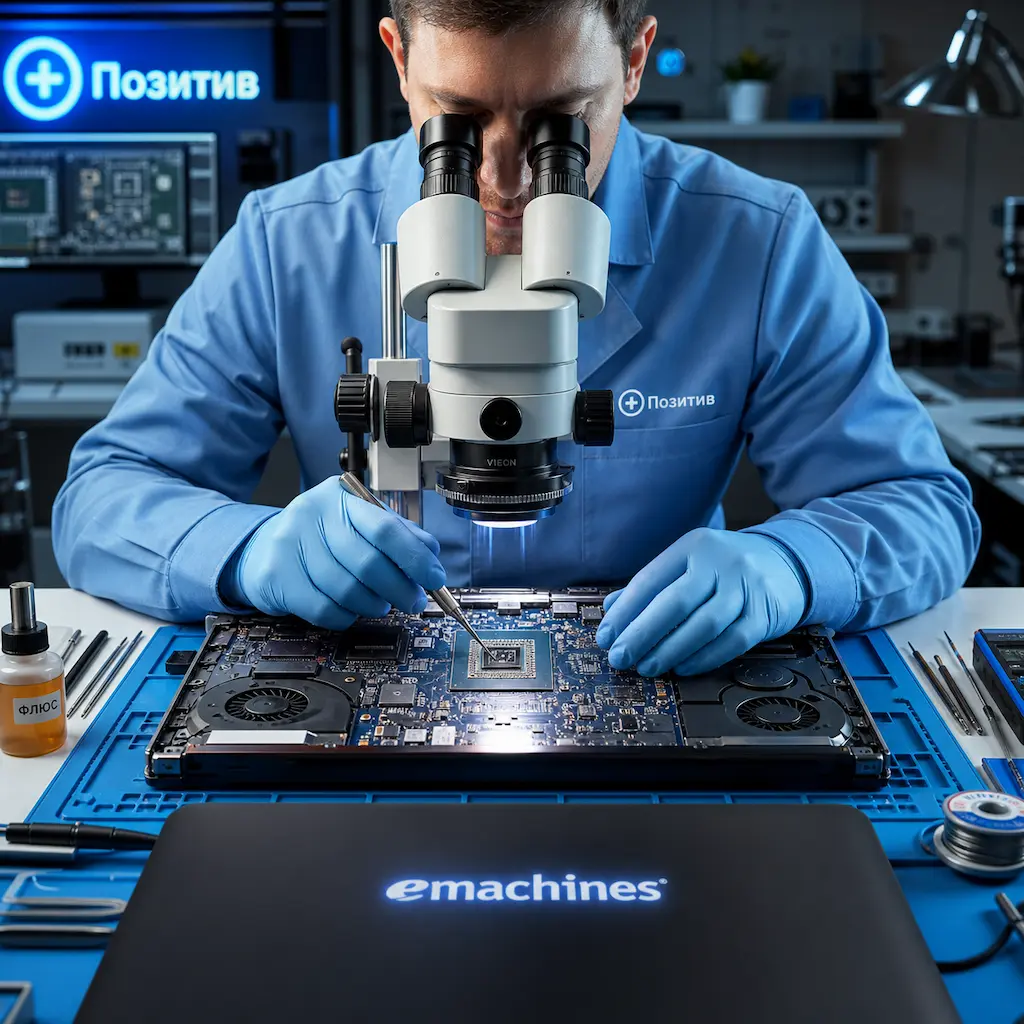 Замена видеокарты ноутбука Emachines в Казани