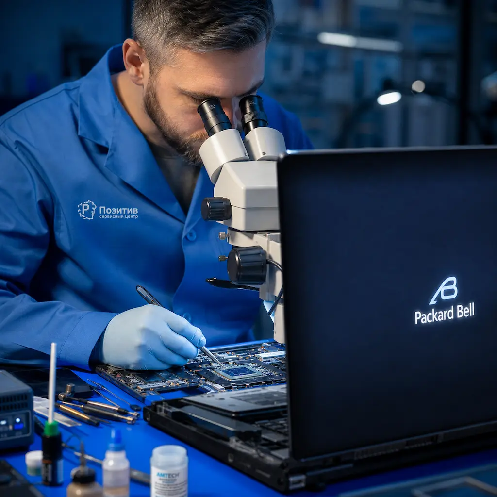 Замена видеокарты ноутбука Packard Bell в Казани