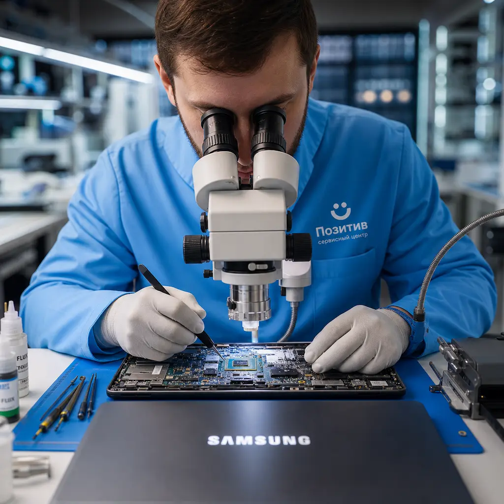 Замена видеокарты ноутбука Samsung в Казани