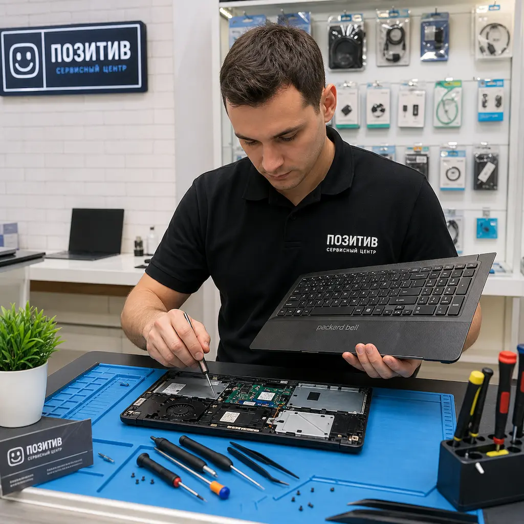 заменить клавиатуру на ноутбуке Packard Bell в Казани