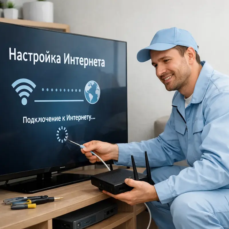 Настройка интернета на ТВ в Казани