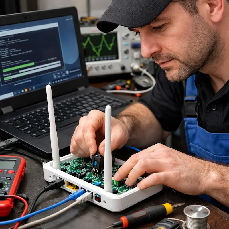 Перепрошивка WiFi роутера в Казани