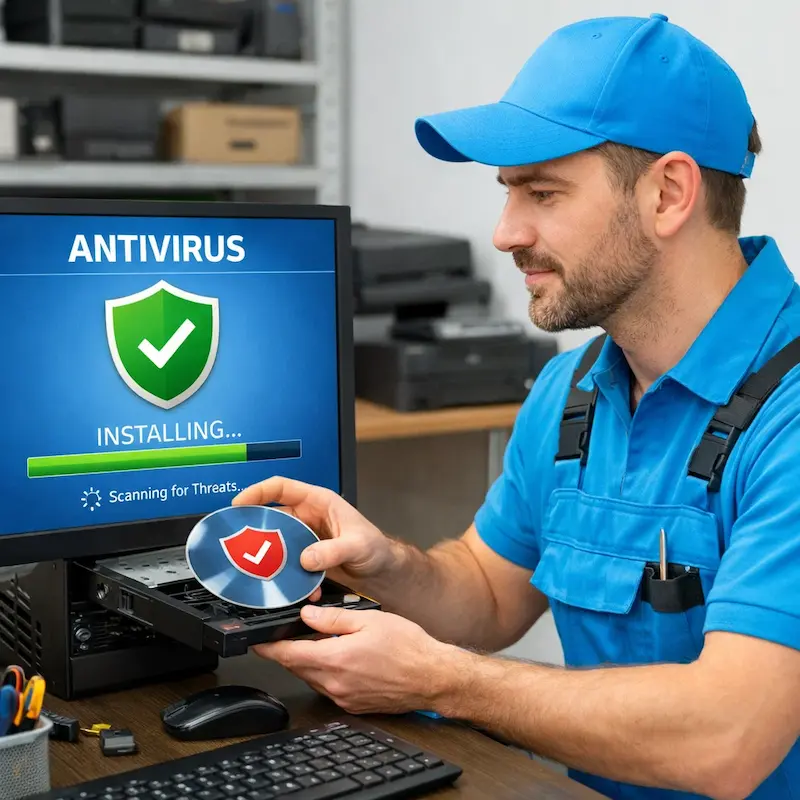 Установка антивируса в Казани на дому