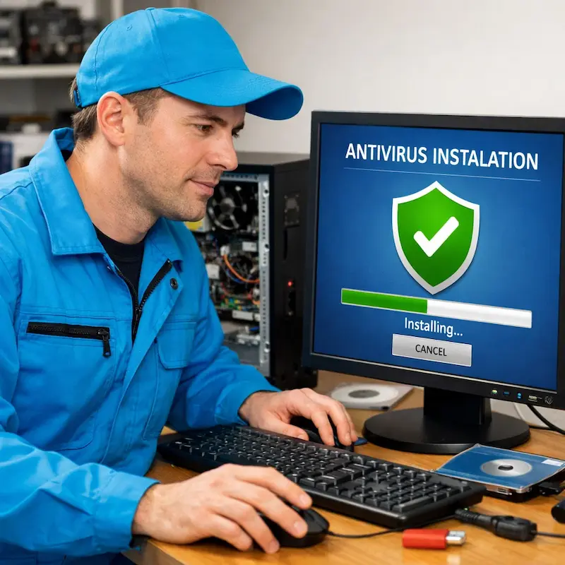 Установка антивируса на ноутбук в Казани