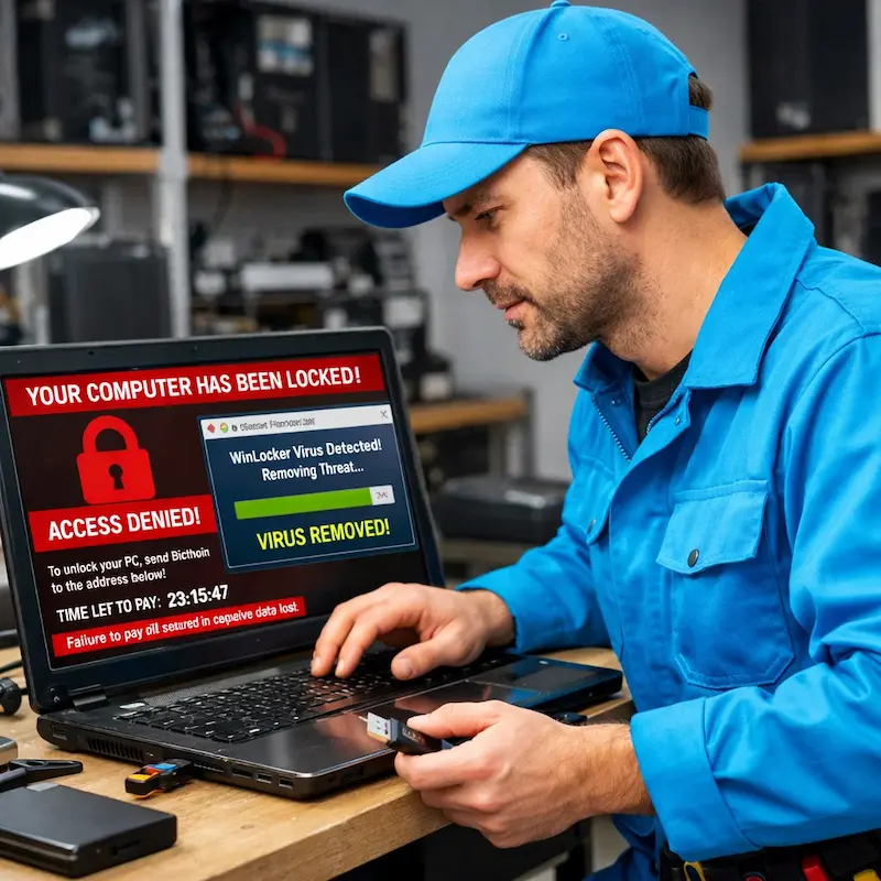 Поможем разблокировать компьютер и ноутбук в Казани